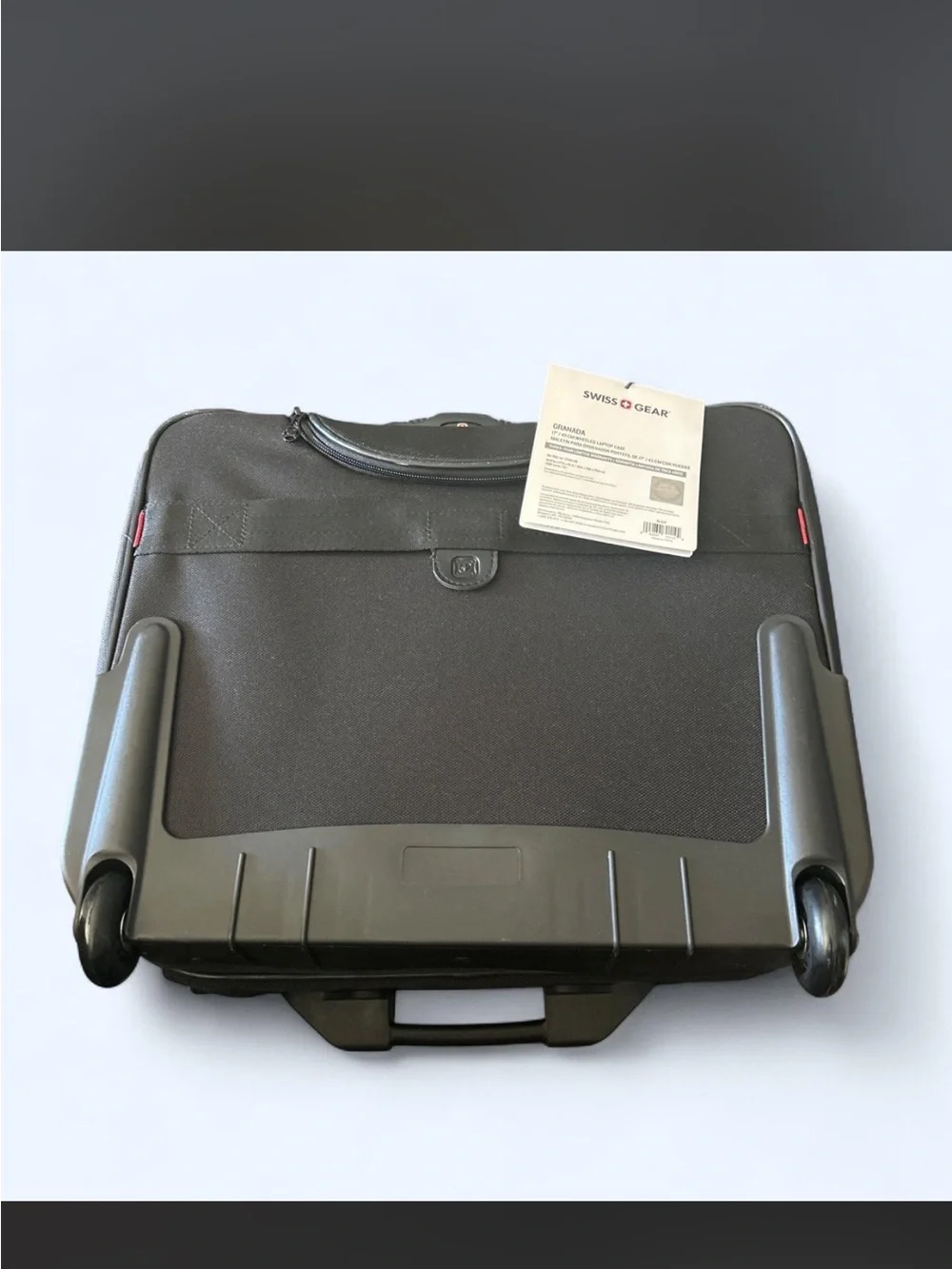 SwissGear Black Laptop Bag with Red Logo Accents